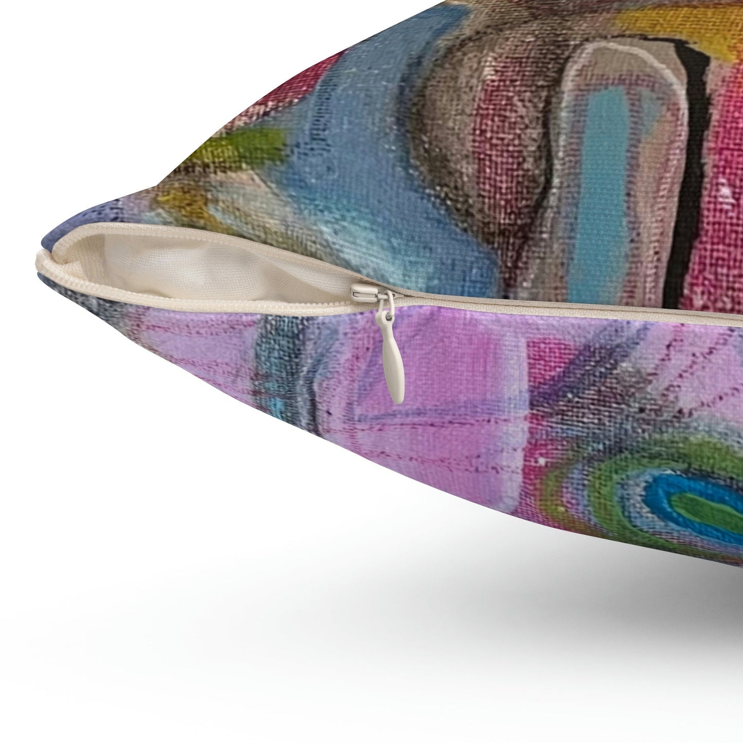 Hello, Spring Abstract Art - Spun Polyester Square Pillow