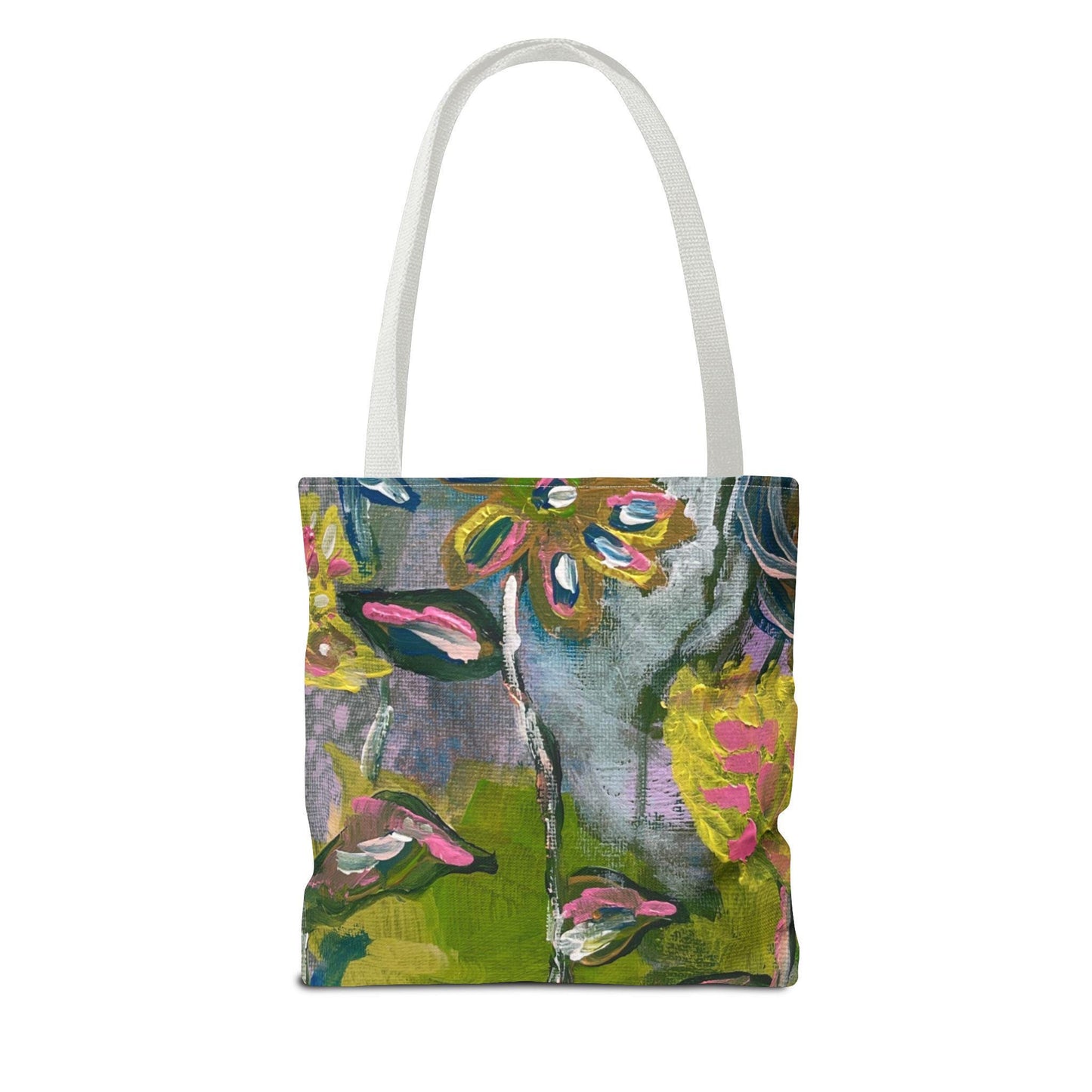 Floral Art Tote Bag, Stylish Shopping Bag, Eco-Friendly Gift, Summer Accessory, Art Lover's Tote, Beach or Gym Bag