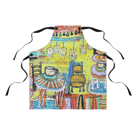 French Cafe Art, Coffee House Design - Apron (AOP)
