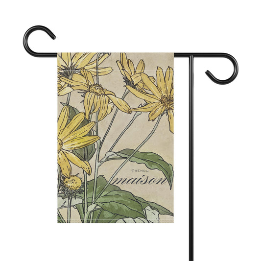 French Maison Flag, Cottagecore, Floral French House Banner, Garden & House Pennant, French Country Home Decor, French Inspired Wall