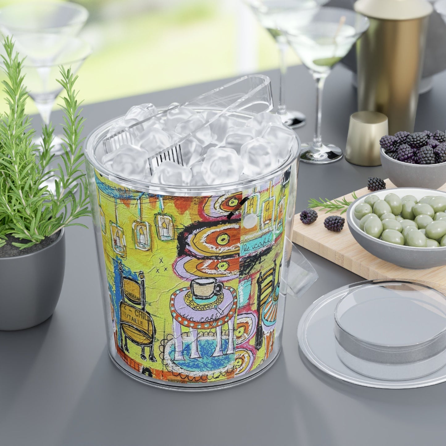 French cafe design, France inspired, Coffee House Design - Ice Bucket with Tongs