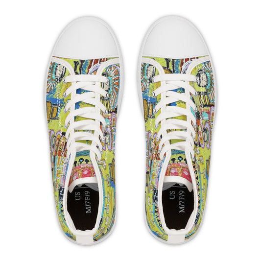 French Cafe - Women's High Top Sneakers