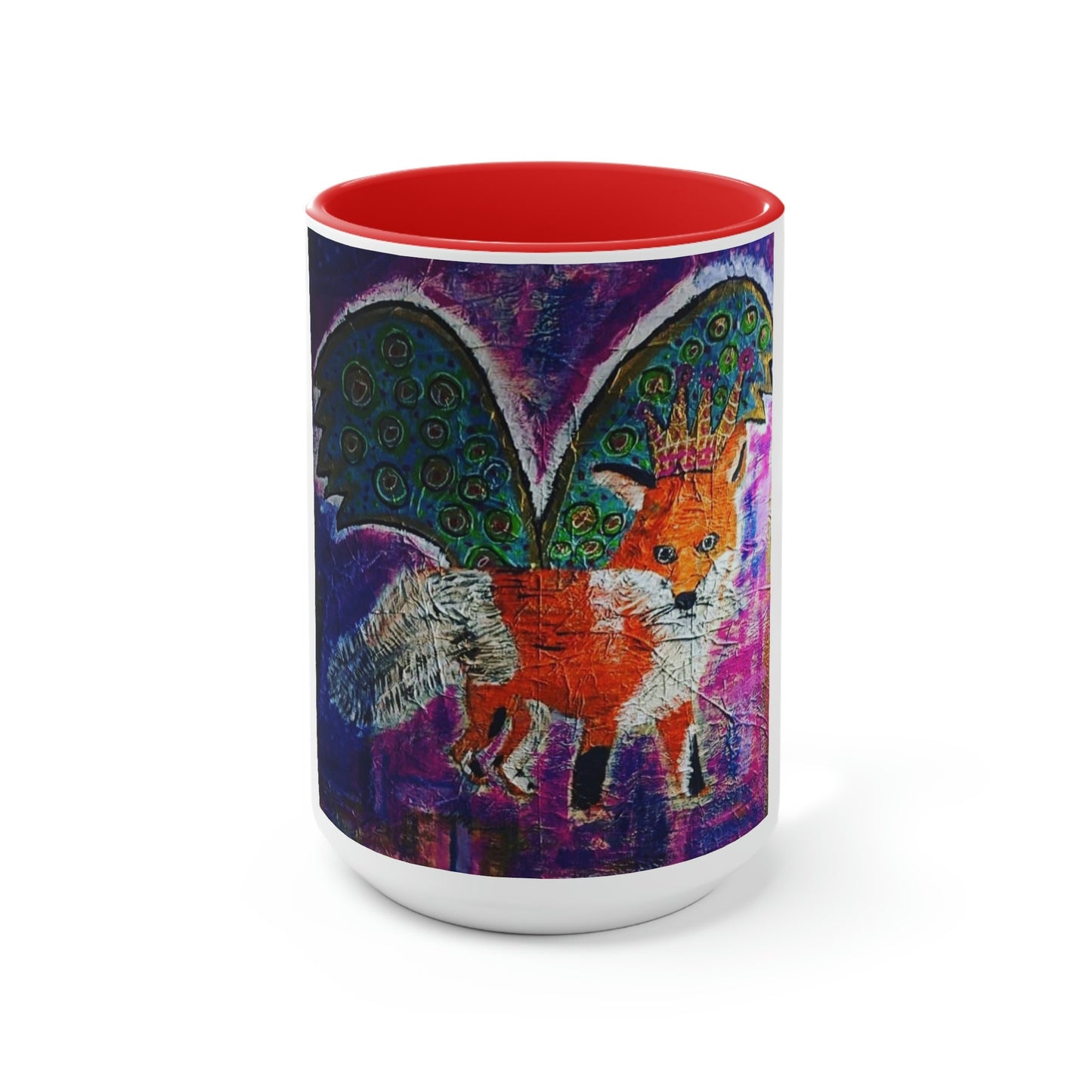 Two-Tone Coffee Mugs, 15oz - Fox King