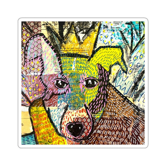 K-9 Dog Art Kiss-Cut Stickers - Perfect Gift for Pet Lovers, Laptop Decals, Cute Puppy Illustration, Dog Lover Present, Animal Art