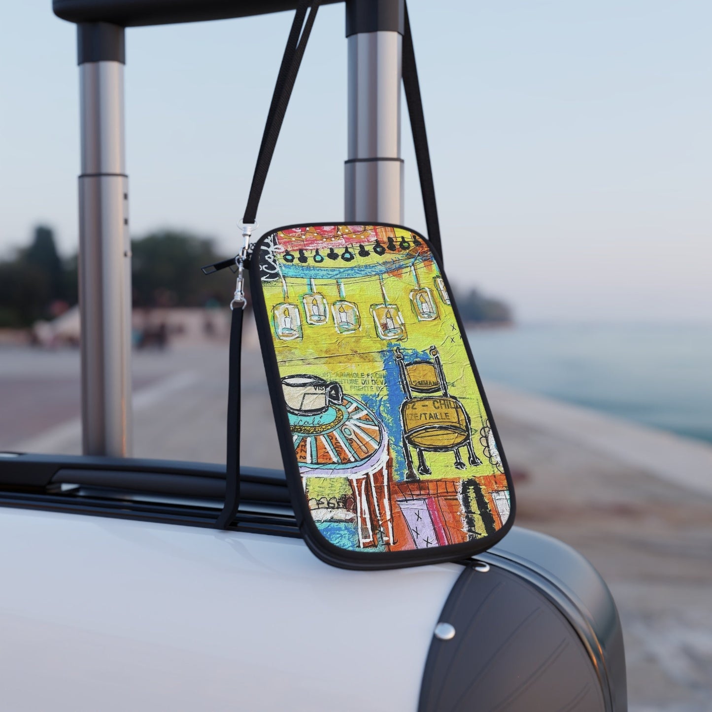 French Cafe Design, France inspired, French Coffee House Art - Passport Wallet