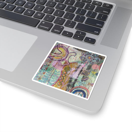 Vibrant Nature Kiss-Cut Stickers, Floral Art Decals, Laptop Decor, Journal Stickers, Gift for Nature Lovers, Eco-Friendly Stickers