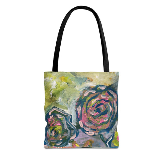 Floral Art Tote Bag, Stylish Shopping Bag, Eco-Friendly Gift, Summer Accessory, Art Lover's Tote, Beach or Gym Bag