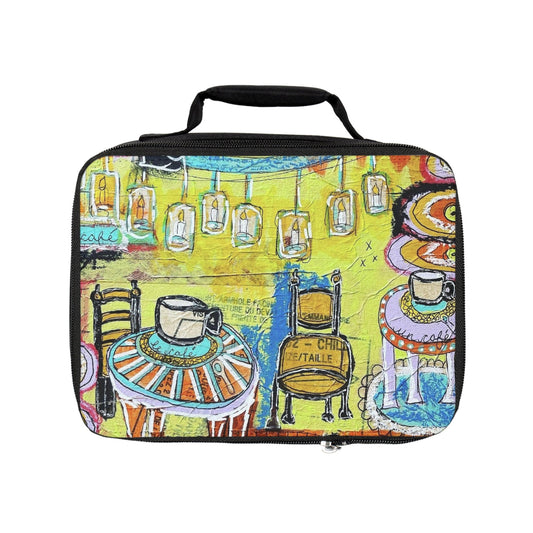 French Cafe design, France inspired, Coffee House Art - Lunch Bag