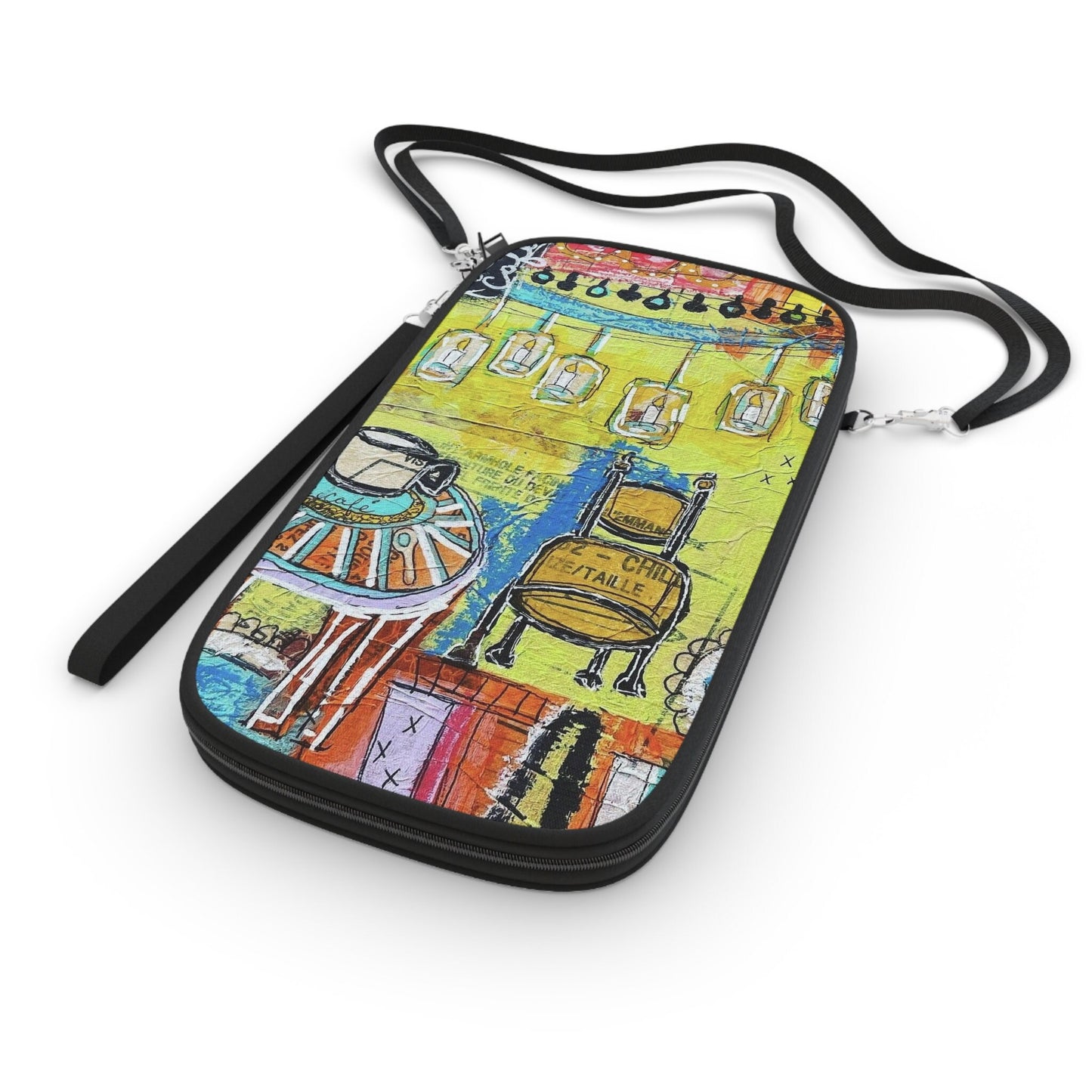 French Cafe Design, France inspired, French Coffee House Art - Passport Wallet