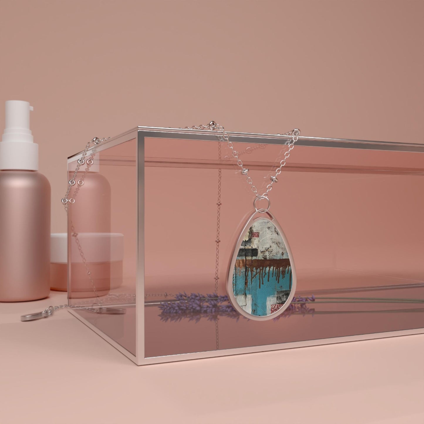 Artistic Oval Necklace - Unique Jewelry, Gift for Her, Boho Chic Accessory, Layering Necklace, Fashion Statement Piece