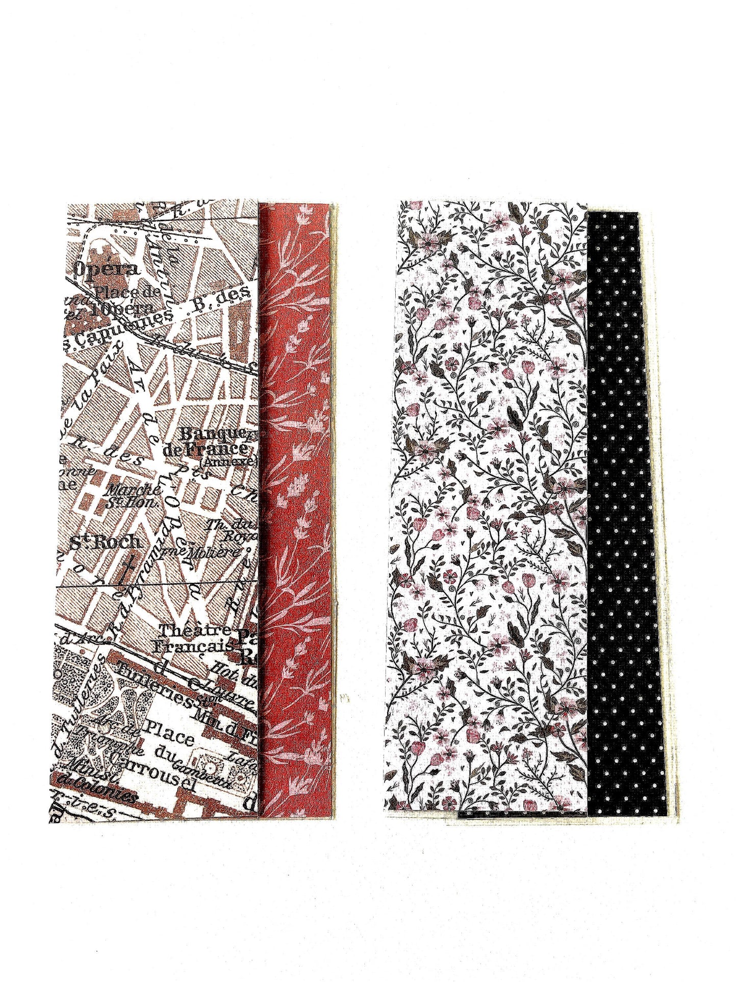 France-inspired pattern bookmarks- French bookmarks, French Chic, Cottage French