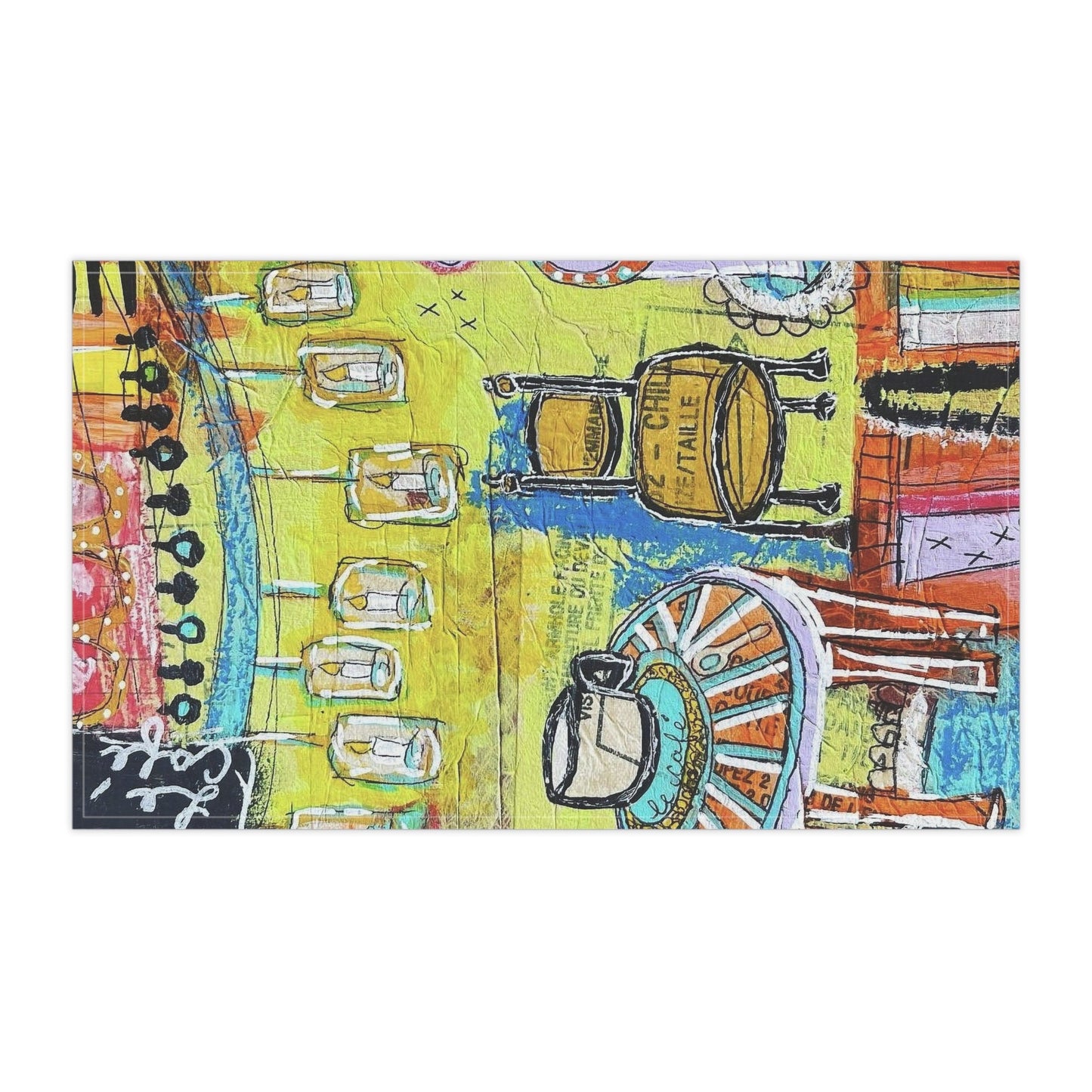 Kitchen Towel - French inspired, French Cafe Design, Coffee House Art