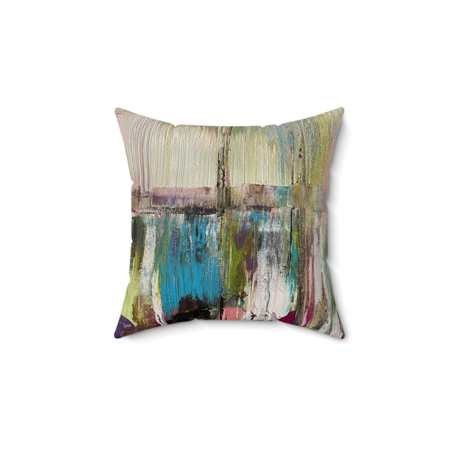 La Vie Vibrante Abstract Art - Spun Polyester Square Pillow
