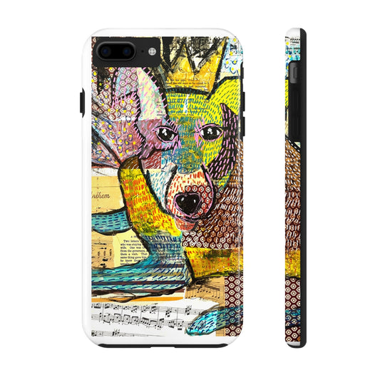 Tough Phone Cases - Mixed Media Dog Design, dog, i love dogs, doggo, dog design