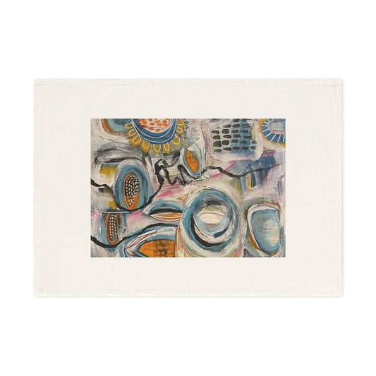 Abstract Art Cotton Tea Towel - Boho Kitchen Decor, Colorful Home Accessories, Unique Gift for Hosts