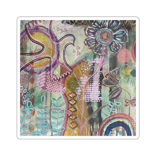 Vibrant Nature Kiss-Cut Stickers, Floral Art Decals, Laptop Decor, Journal Stickers, Gift for Nature Lovers, Eco-Friendly Stickers