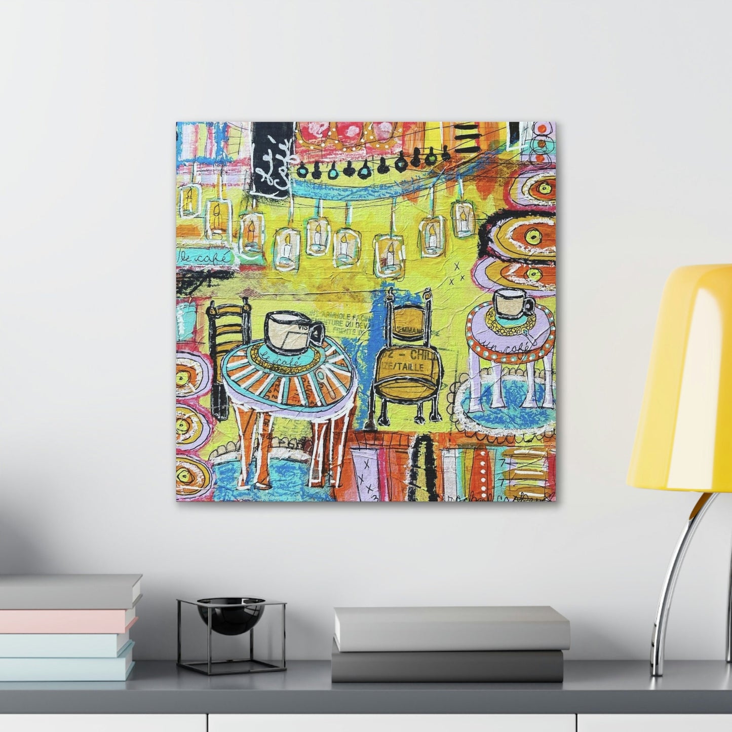 French Cafe Art, Coffee House Art - Canvas Gallery Wraps