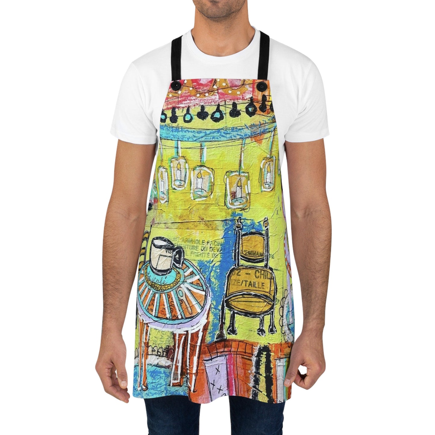 French Cafe Art, Coffee House Design - Apron (AOP)
