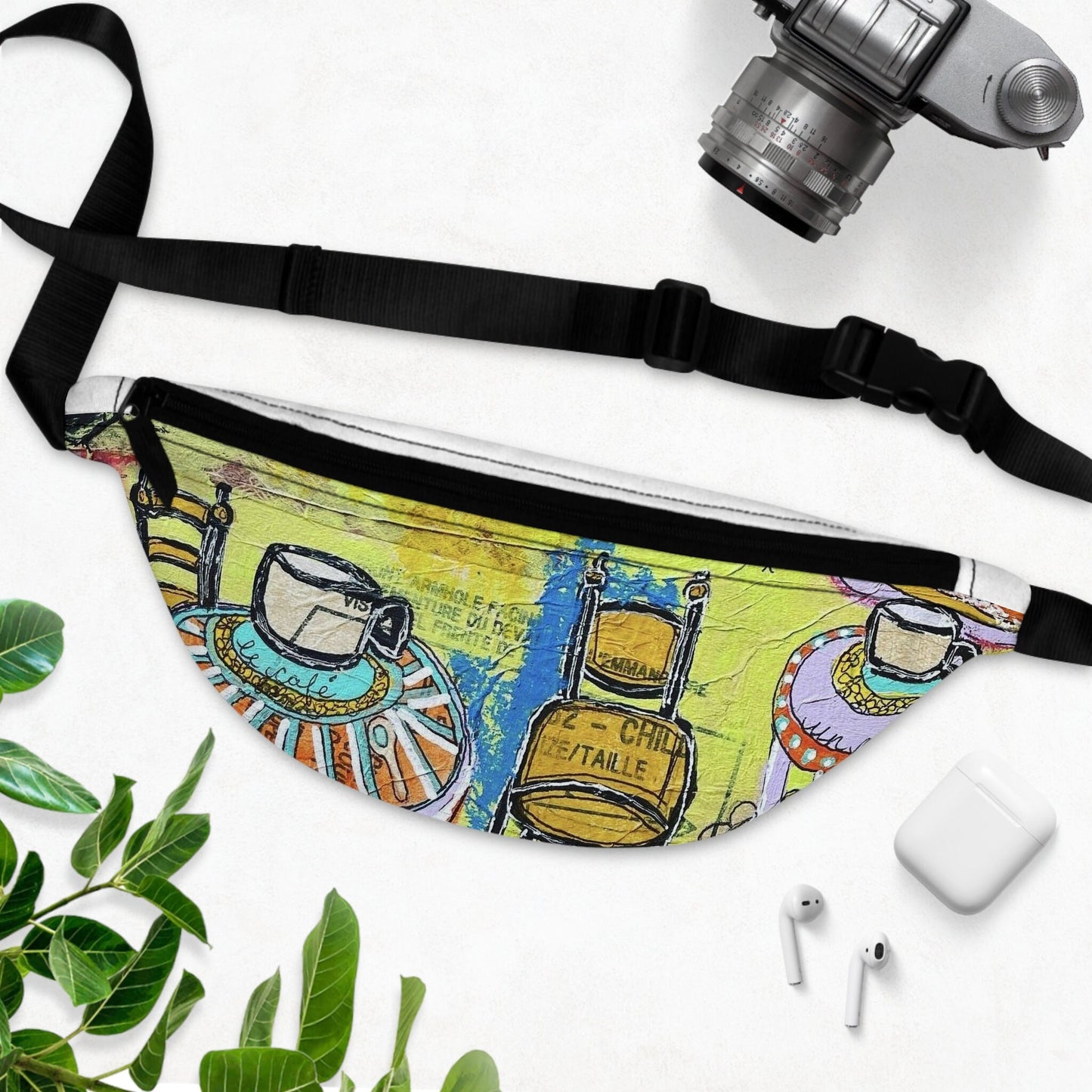 Fanny Pack - French Cafe design, France inspired, Coffee House Art