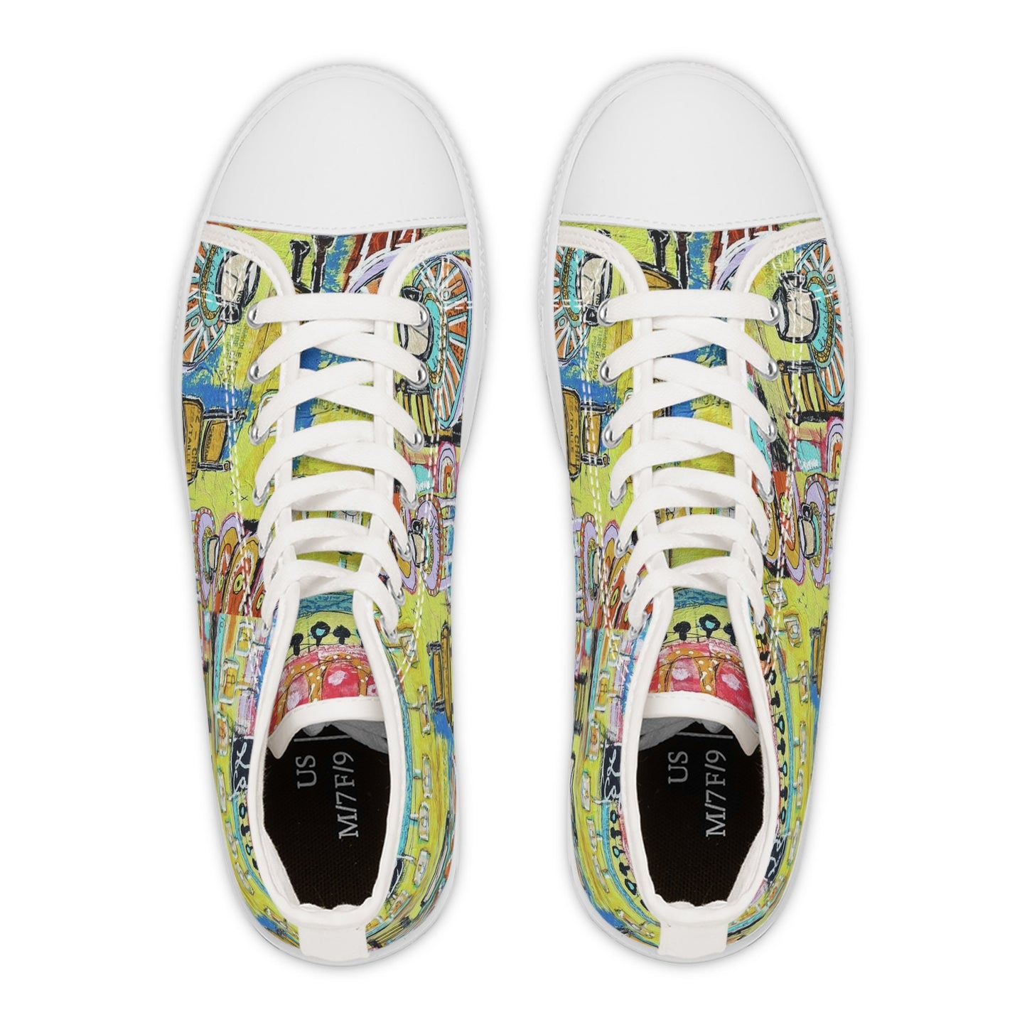 French Cafe - Women's High Top Sneakers