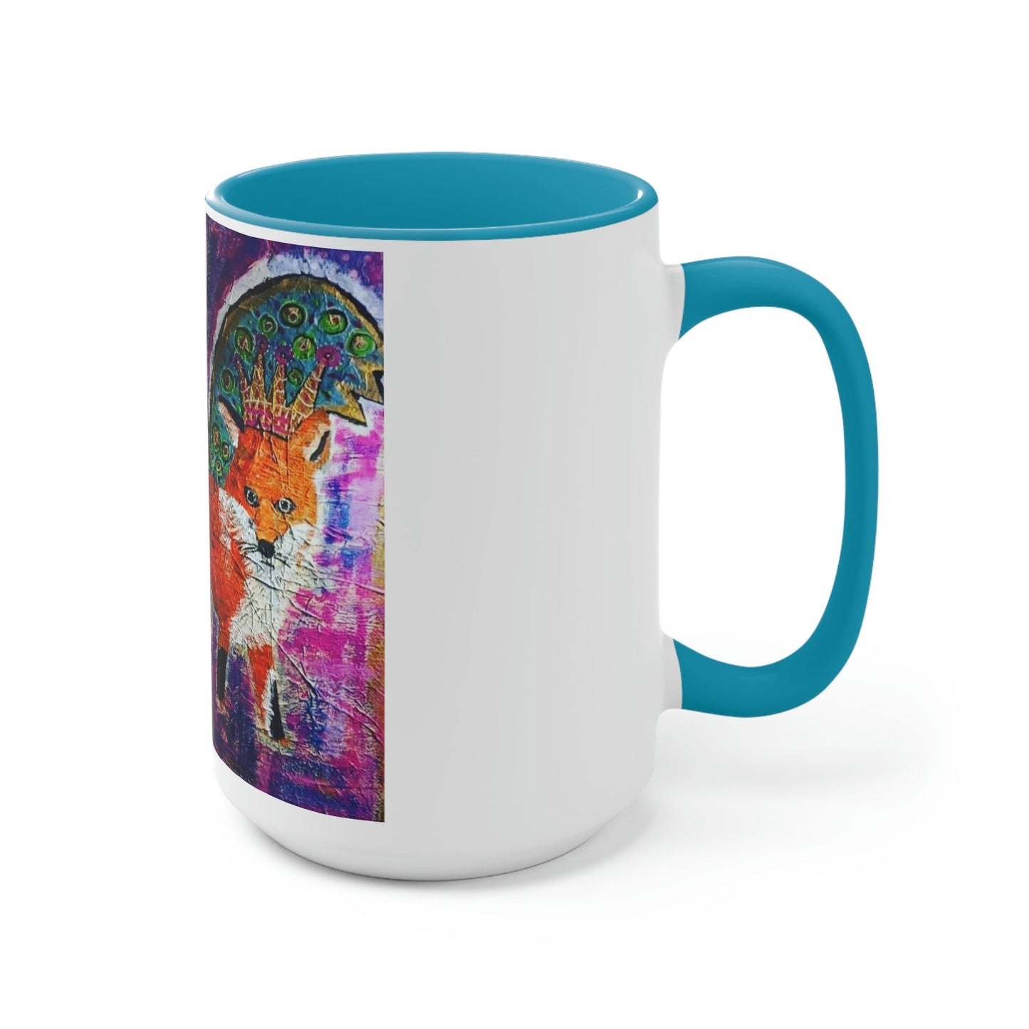 Two-Tone Coffee Mugs, 15oz - Fox King