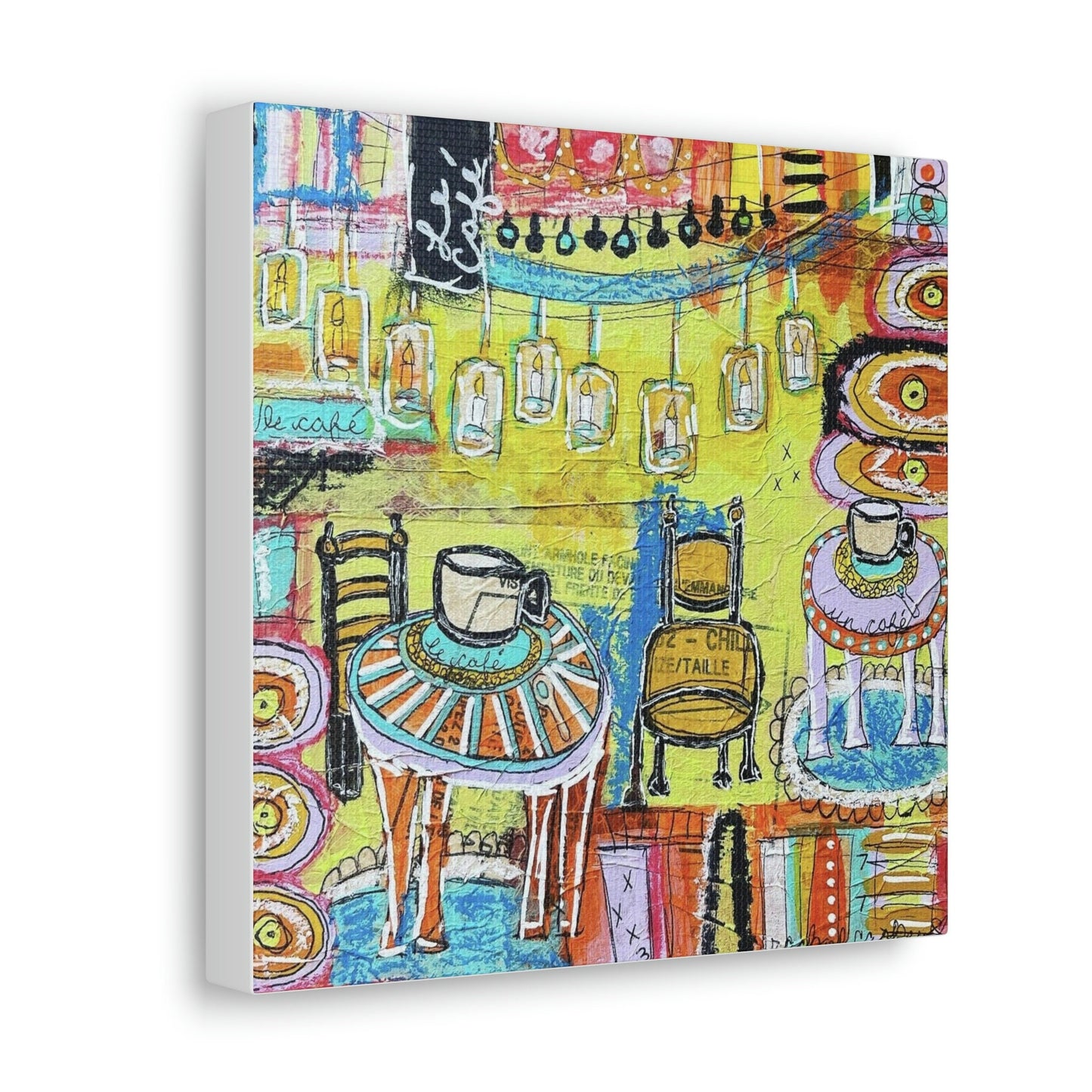 French Cafe Art, Coffee House Art - Canvas Gallery Wraps