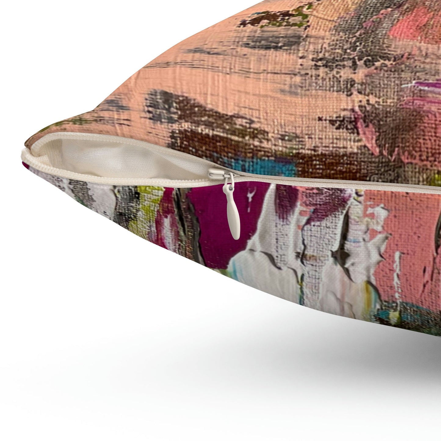 La Vie Vibrante Abstract Art - Spun Polyester Square Pillow