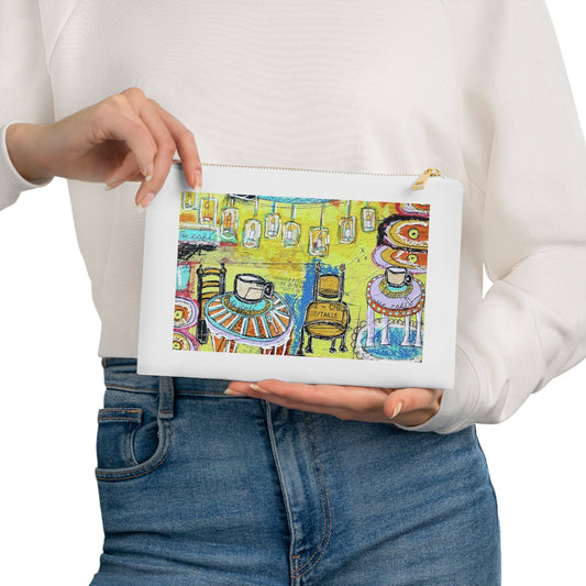 French Cafe Design, France inspired, French Coffee House Art - Cosmetic Bag