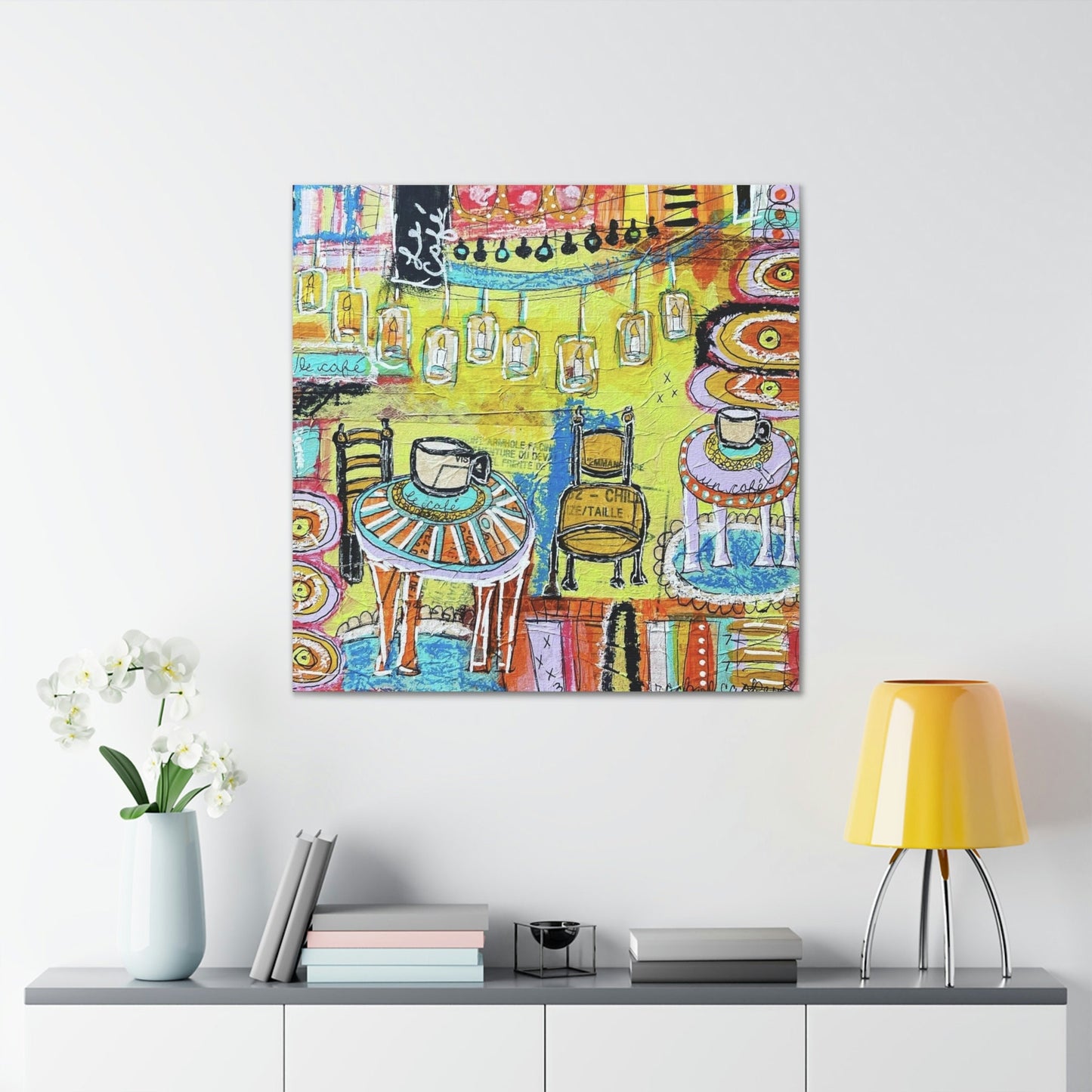 French Cafe Art, Coffee House Art - Canvas Gallery Wraps