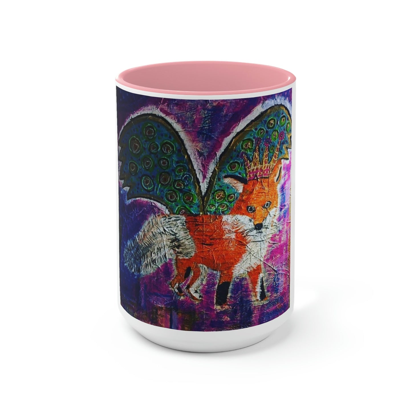 Two-Tone Coffee Mugs, 15oz - Fox King