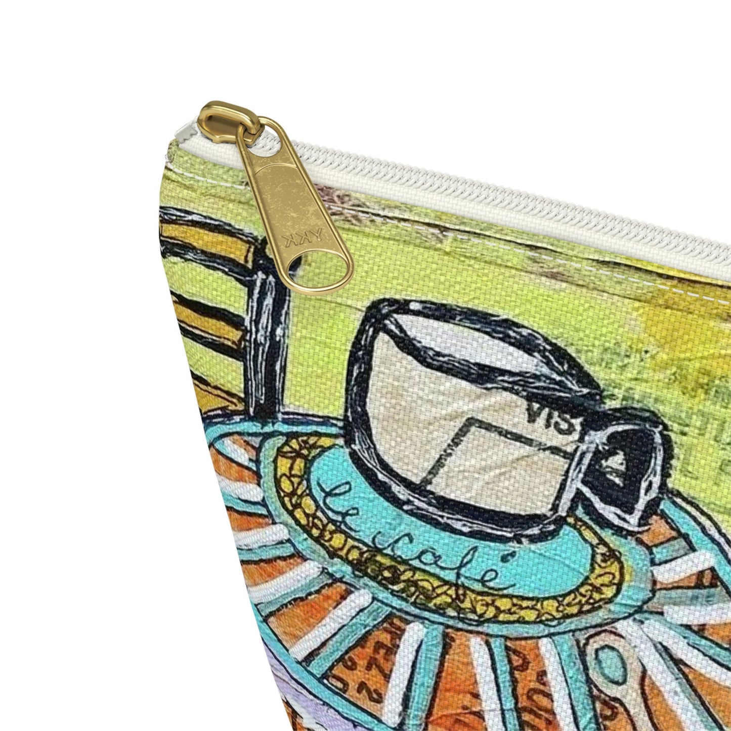 French cafe design, France inspired, Coffee House Art - Accessory Pouch w T-bottom