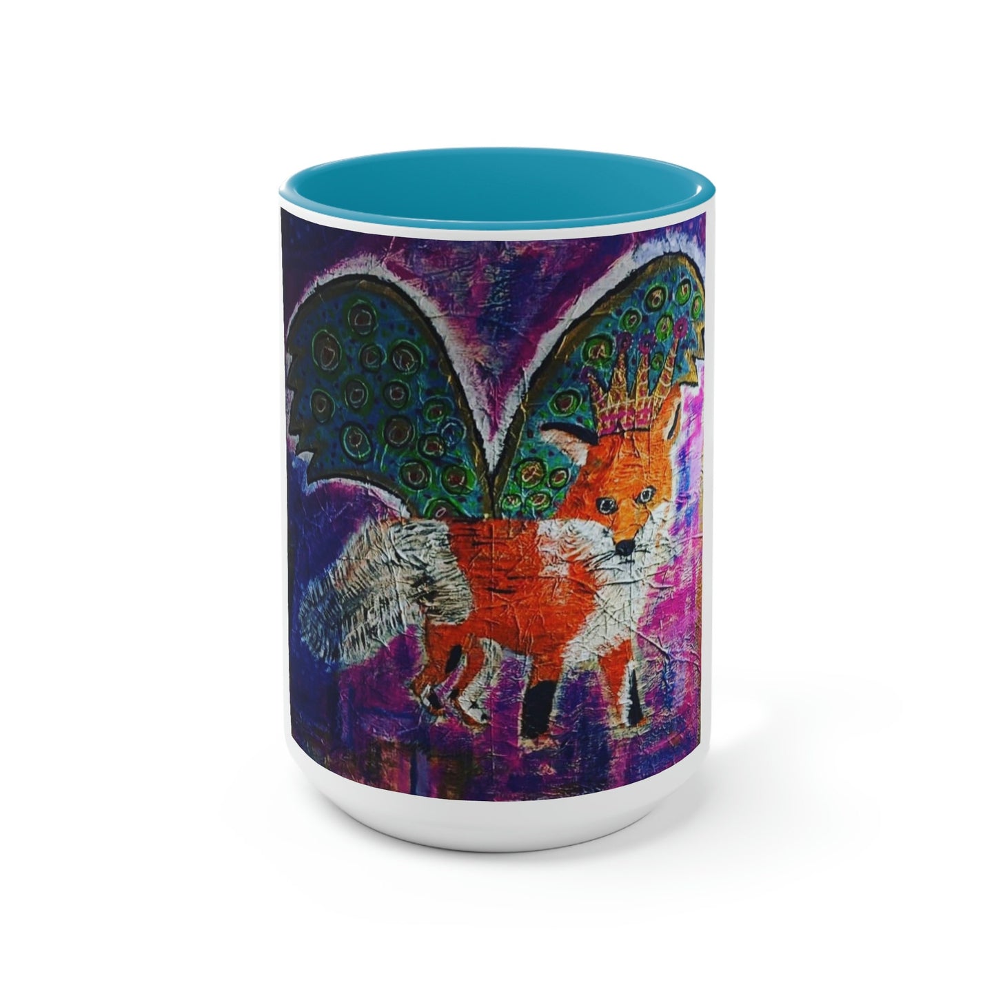 Two-Tone Coffee Mugs, 15oz - Fox King