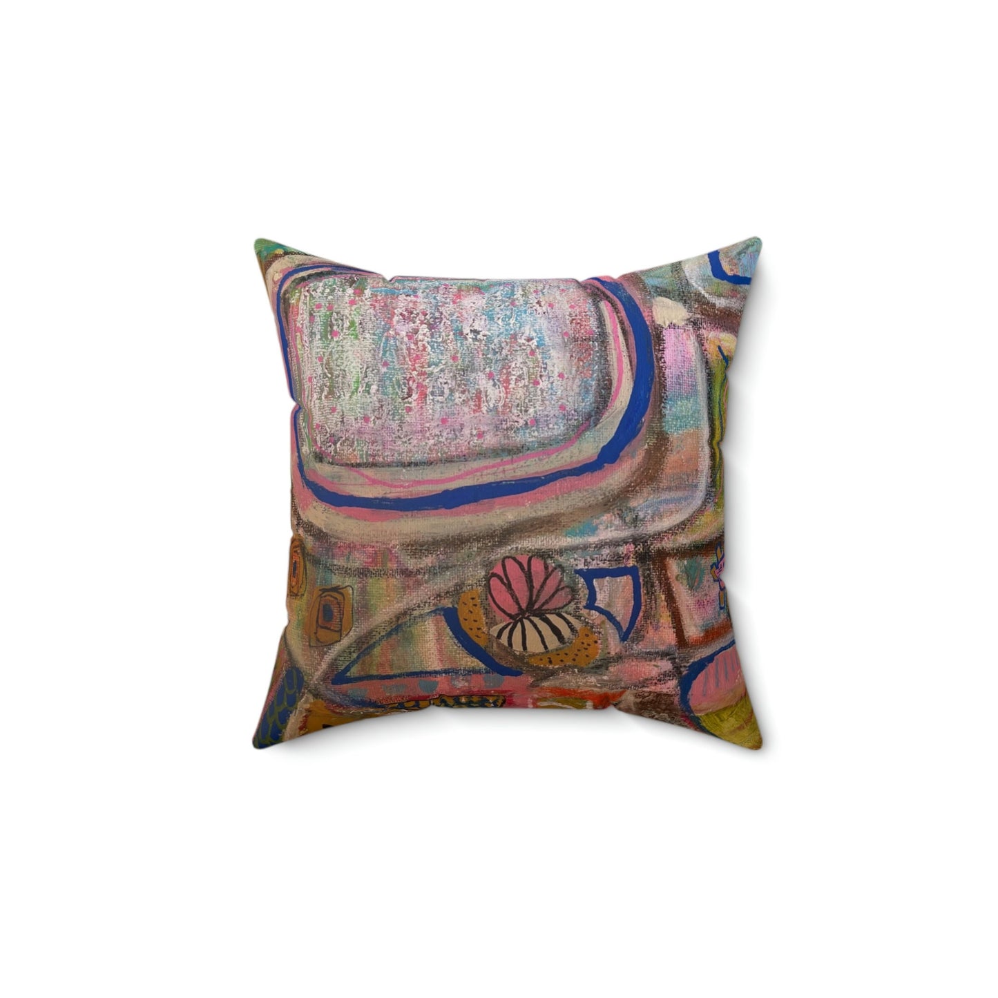 Over the Horizon Abstract Art - Spun Polyester Square Pillow