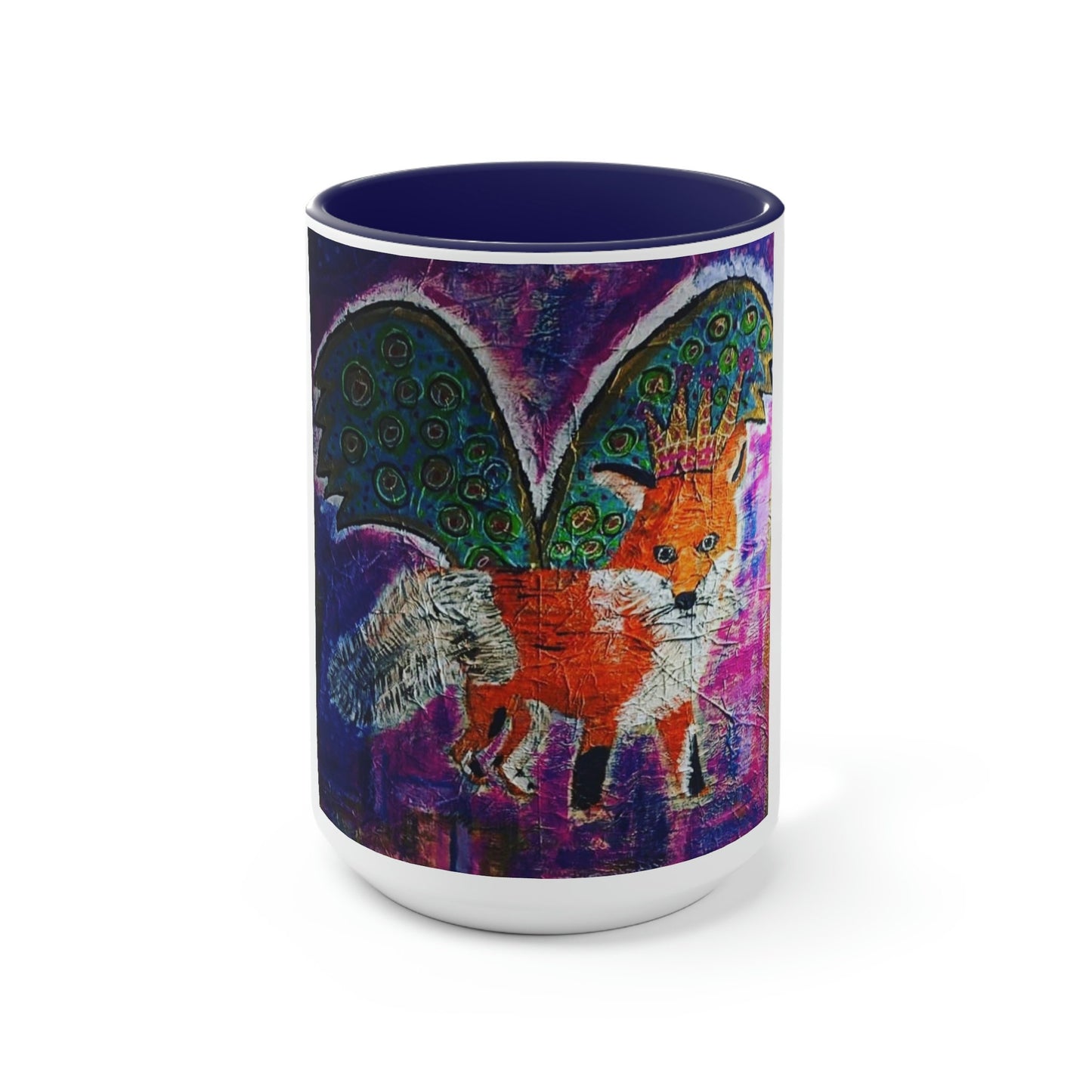 Two-Tone Coffee Mugs, 15oz - Fox King
