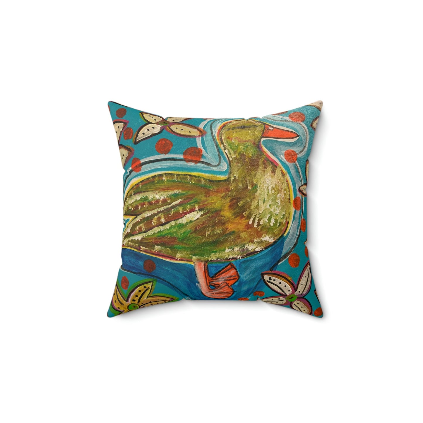 Duck - Spun Polyester Square Pillow
