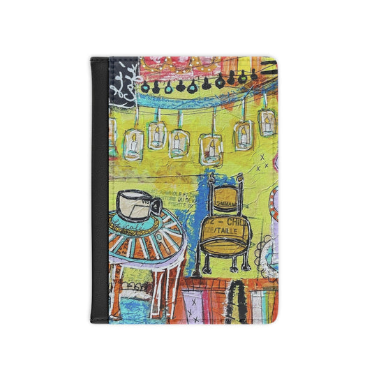 Passport Cover - French Cafe Design, France inspired, Coffee House Art