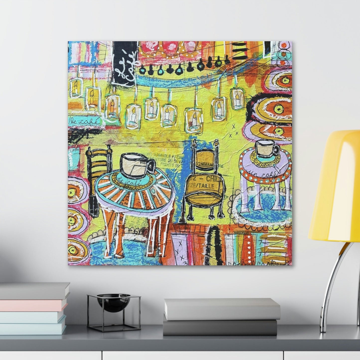 French Cafe Art, Coffee House Art - Canvas Gallery Wraps