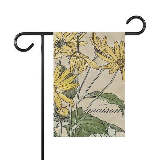 French Maison Flag, Cottagecore, Floral French House Banner, Garden & House Pennant, French Country Home Decor, French Inspired Wall