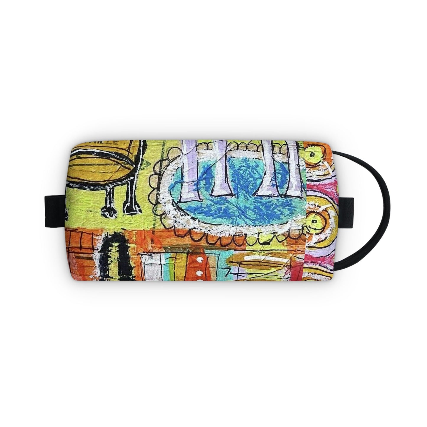 French Cafe Design, France inspired, French Coffee House Art - Toiletry Bag