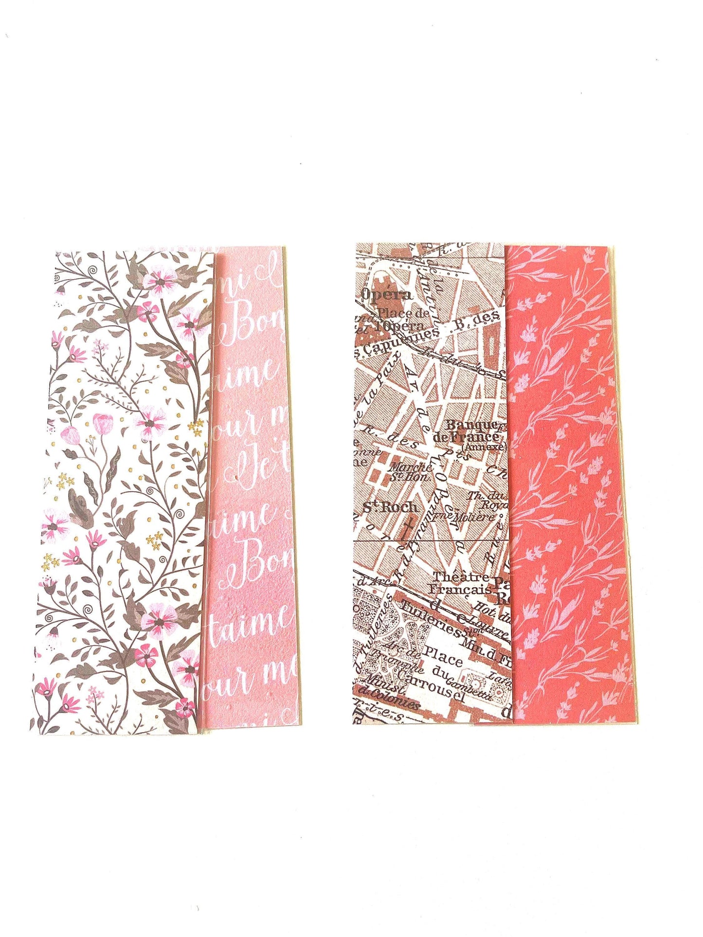 France-inspired pattern bookmarks- French bookmarks, French Chic, Cottage French
