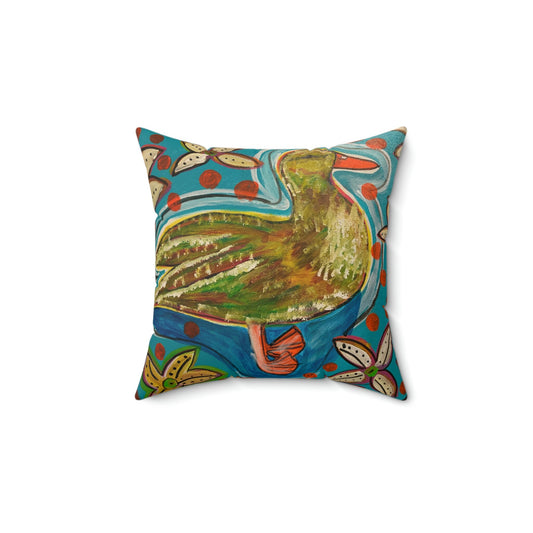 Duck - Spun Polyester Square Pillow