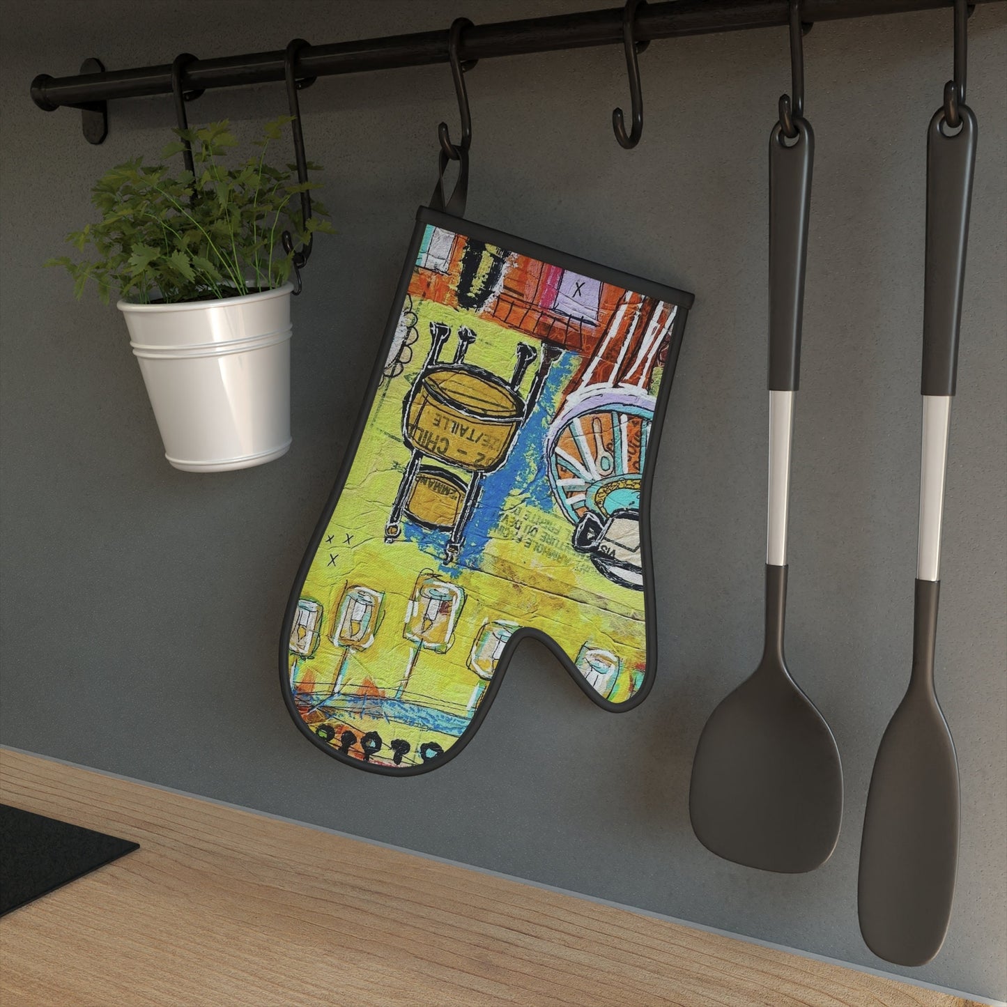 French Cafe Design, France inspired, Cofee House Design - Oven Glove