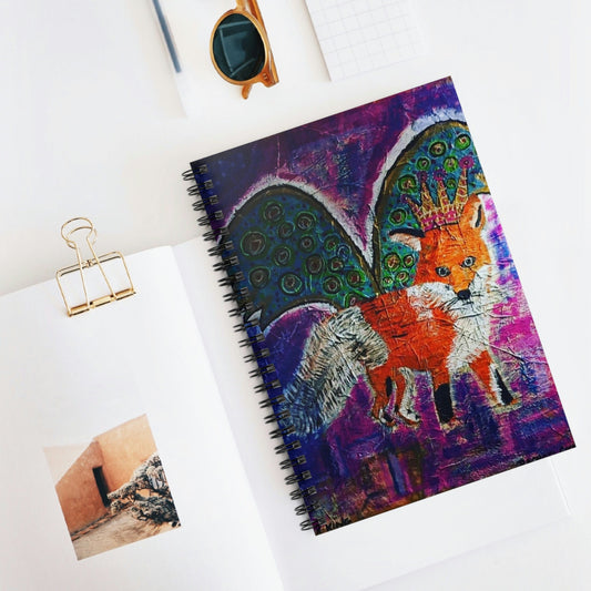Fox King - Spiral Notebook - Ruled Line