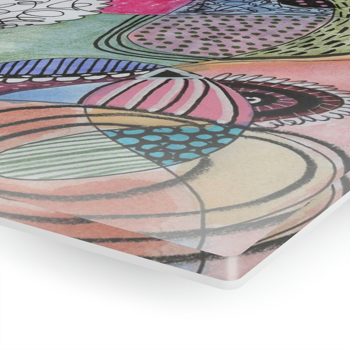 Acrylic Prints - Cat - Mixed Media Illustration