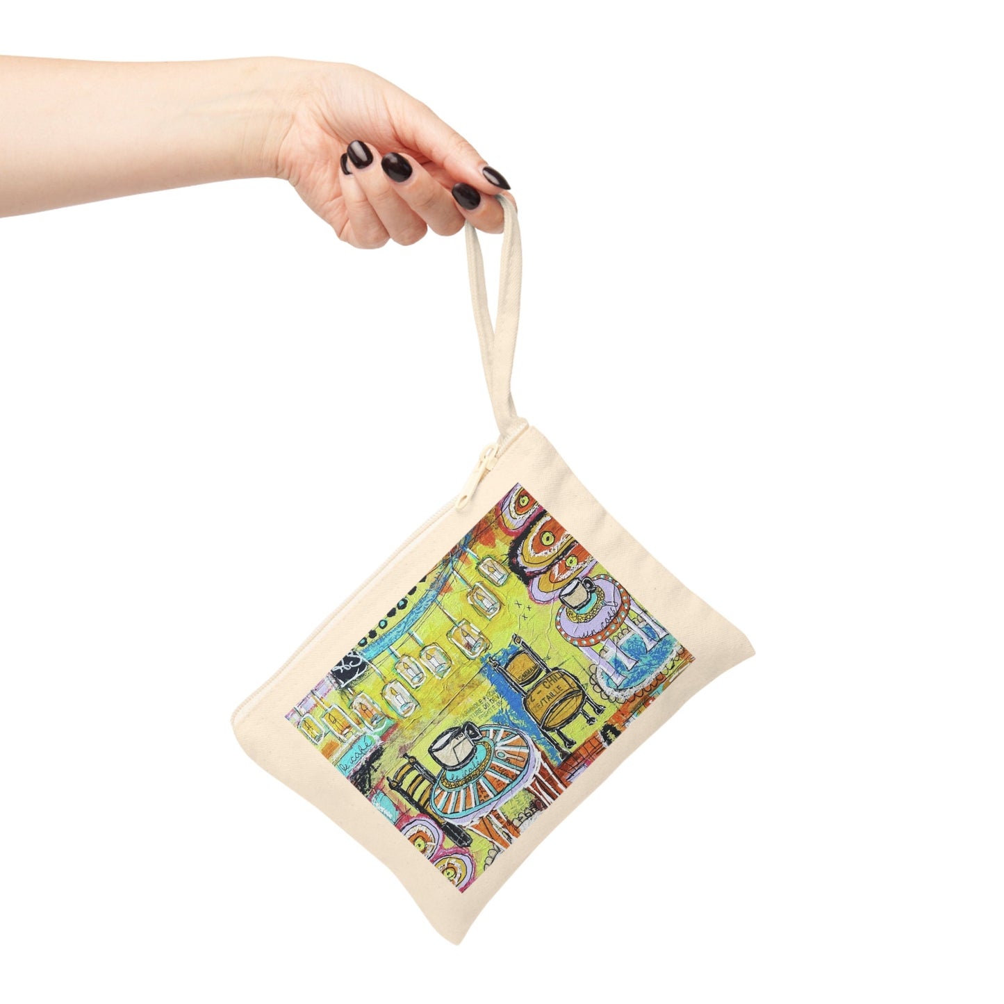 Pouch & Coin Purses - French Cafe Design, France inspired, French Coffee House Art