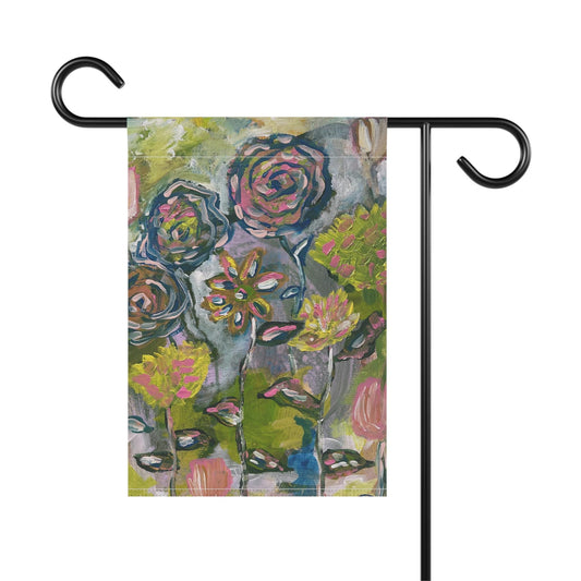 Garden Flag for Home Decor, Floral Outdoor Banner, Colorful Springtime Decoration, Beautiful Yard Art, Gifts for Garden Lovers