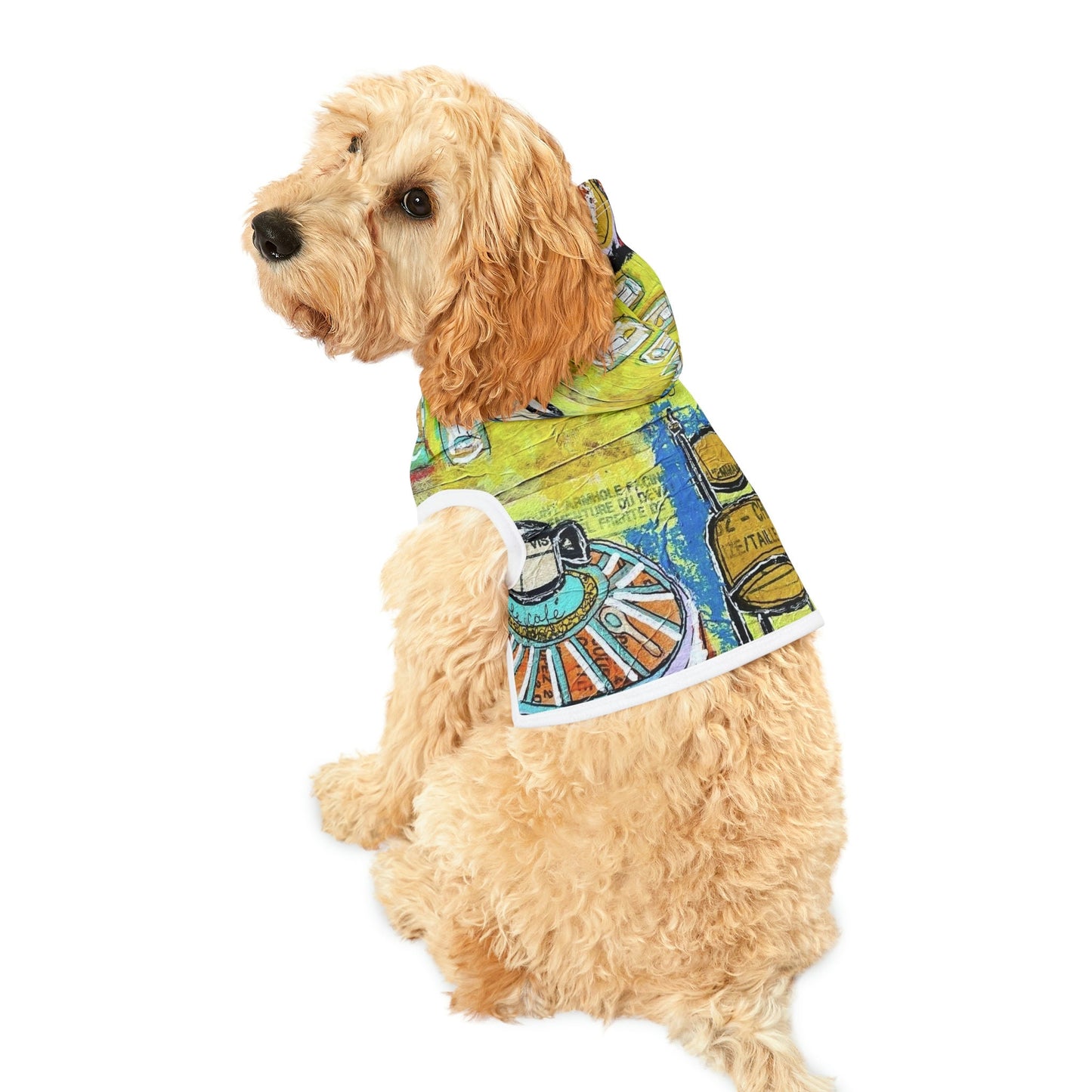 French Cafe Art, Coffee House Art - Pet Fashion Hoodie