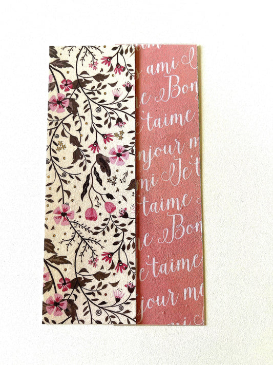 France-inspired pattern bookmarks- French bookmarks, French Chic, Cottage French