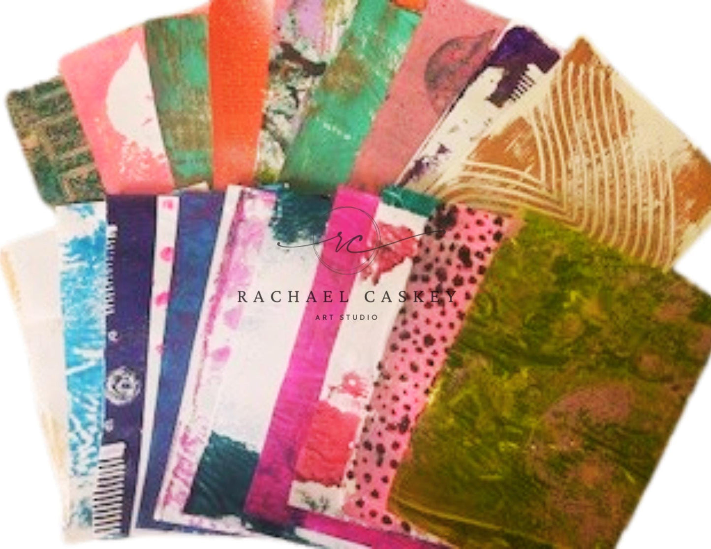 20 Hand-Painted Papers - Digital Bundle - 5" x 7" Downloads - Junk Journals, Scrapbook, Papercrafts, Invitations, Collages, Gelli Prints