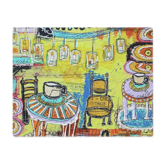 Placemat - French Cafe inspired, French Cafe design, Coffee House Art, 1pc